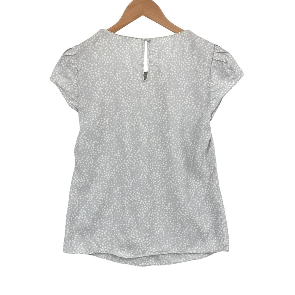Boden Silk Viscose Polka Dot Blouse Top Women Size 4 Flutter Sleeve Keyhole Back - Picture 2 of 12